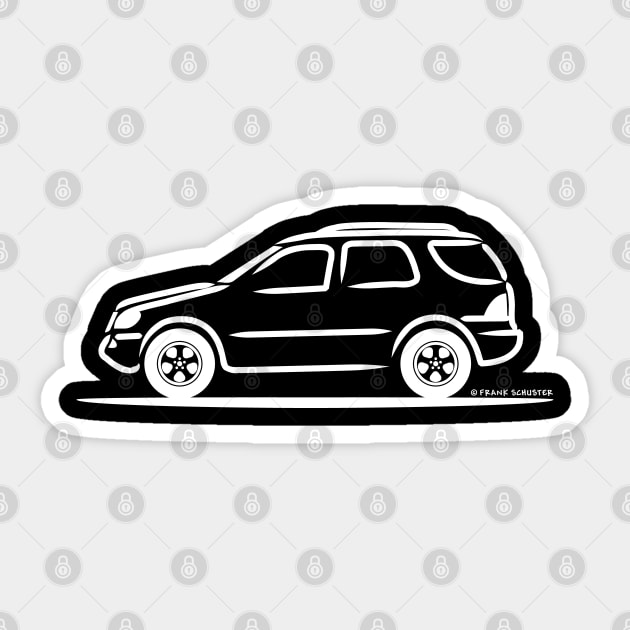 Mercedes Benz ML W163 Blk Sticker by PauHanaDesign